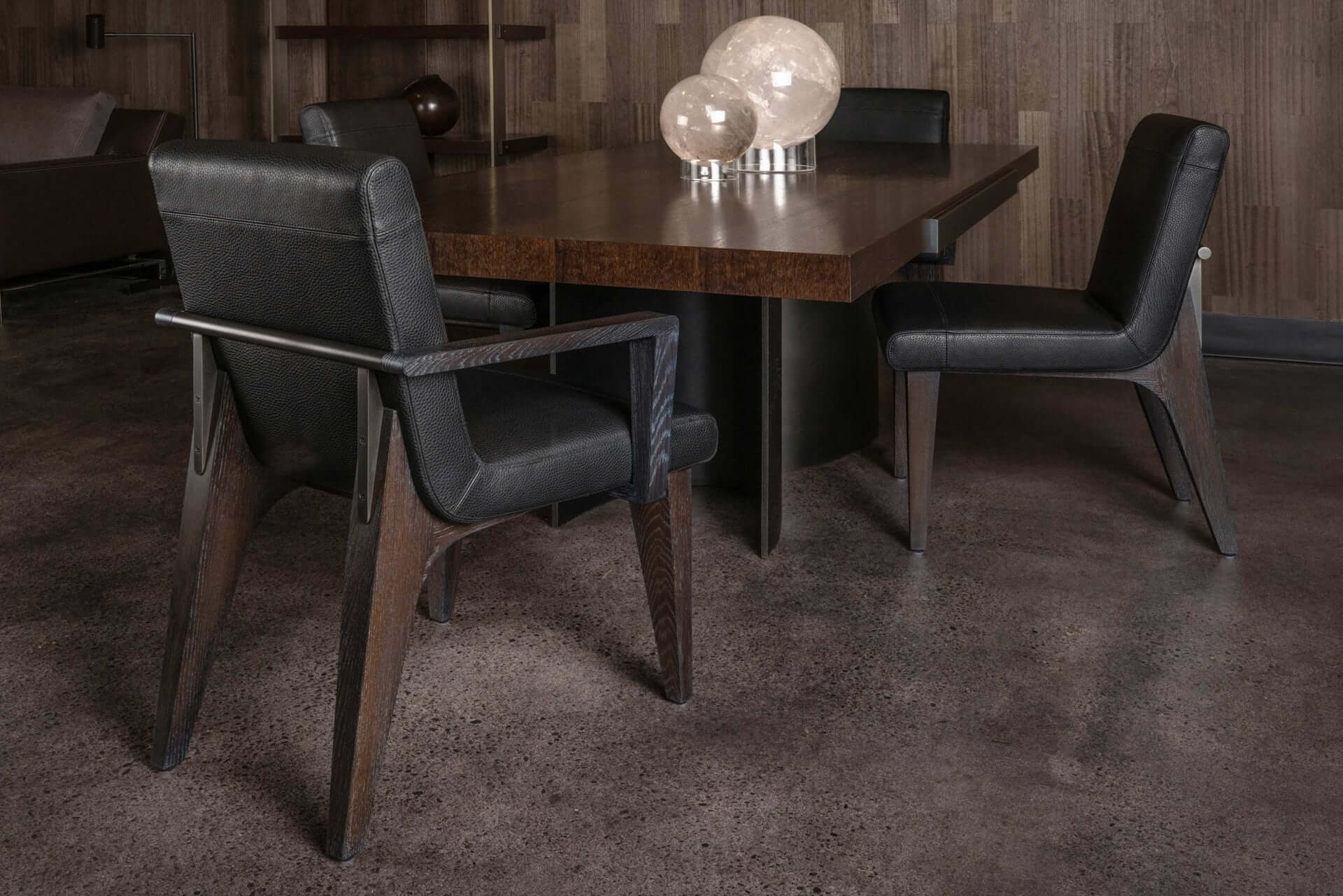 Modern custom furniture in the dining area made by Luma Design Workshop