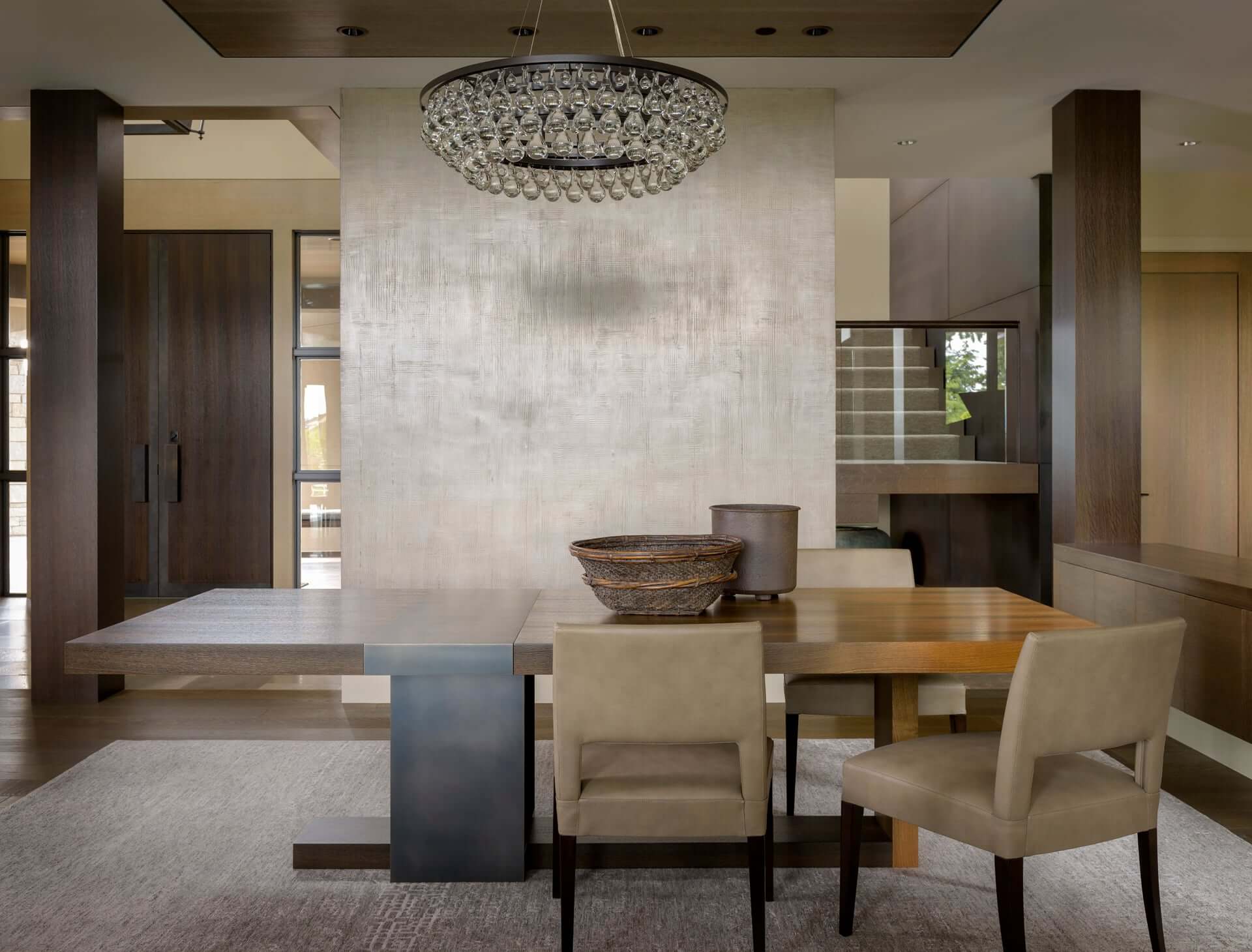 Modern custom furniture in the dining room made by Luma Design Workshop